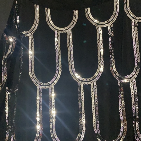 Black Dress w/ Silver Sequins - Picture 2 of 2